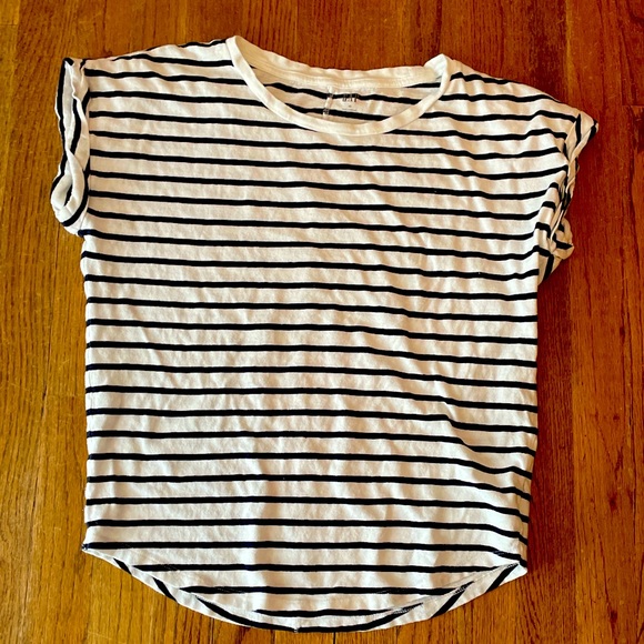 GAP Tops - GAP Striped Navy and White T-Shirt